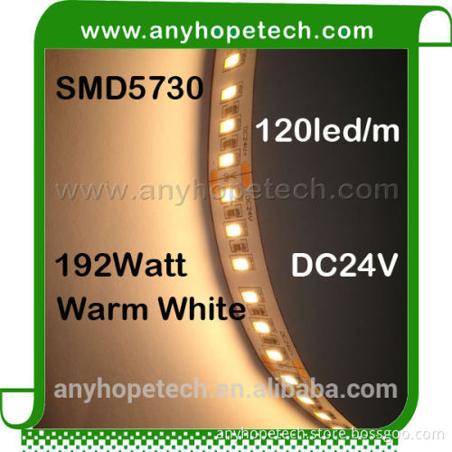 Newest hot sell 38.4W per Meter warm white led flexible strip